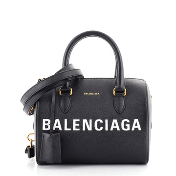 Balenciaga Logo Ville Bowling Bag Leather Small