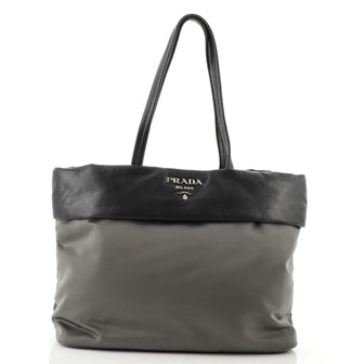 Prada Double Tote Nappa Leather and Tessuto Medium