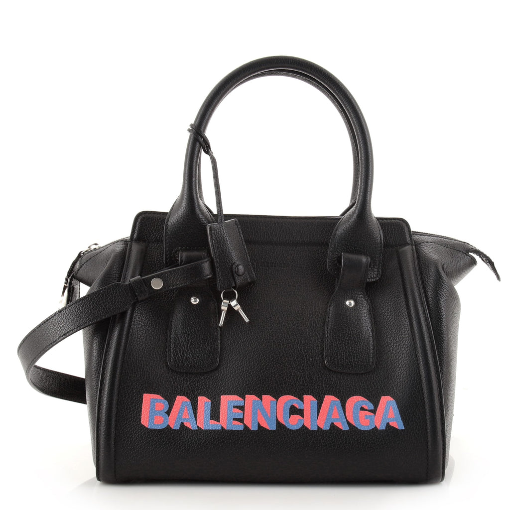 Alice i aften skrædder Balenciaga Monday Bowling Bag Leather Small Black 128385498