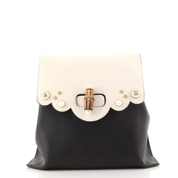 Gucci Pearly Peony Backpack Leather Medium