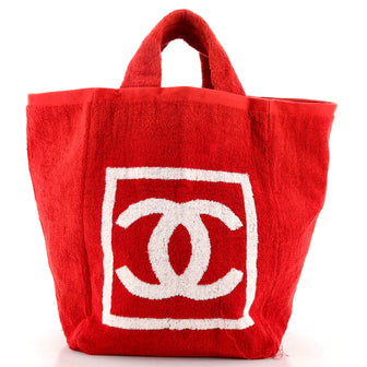 Chanel CC Beach Tote Terry Cloth Large