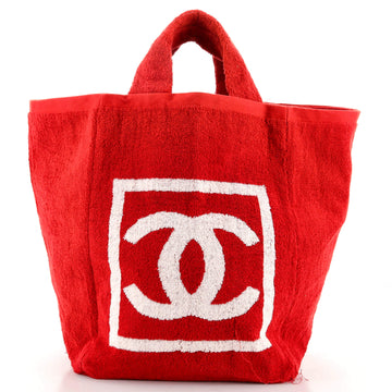 Chanel CC Beach Tote Terry Cloth Large
