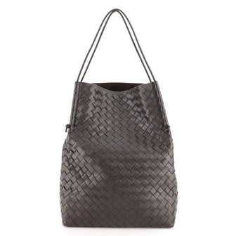 Bottega Veneta Knotted Handle Shopping Tote Intrecciato Nappa Medium