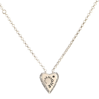 Gucci Orgasmique Heart Pendant Necklace Sterling Silver