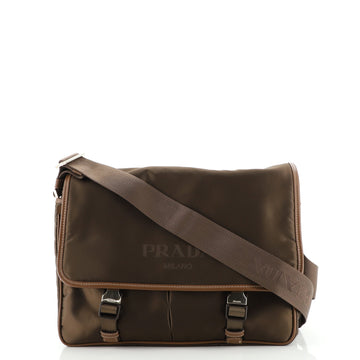 Prada Logo Messenger Bag Tessuto Medium