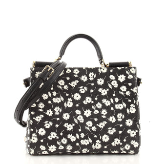 Dolce & Gabbana Sicily Convertible Shopping Tote Printed Leather Medium