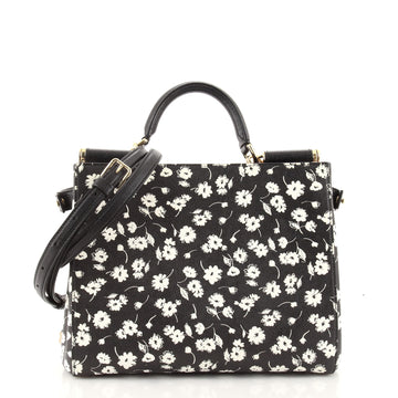 Dolce & Gabbana Sicily Convertible Shopping Tote Printed Leather Medium