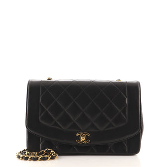 Chanel Vintage Diana Flap Bag Quilted Lambskin Medium