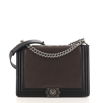Chanel Reverso Boy Flap Bag Glazed Calfskin Large