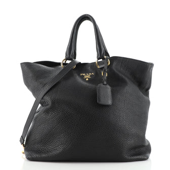 Prada Convertible Shopper Tote Vitello Daino Large