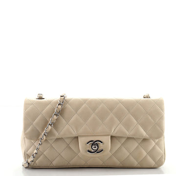 Chanel CC Chain Flap Bag Quilted Lambskin East West