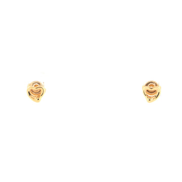 Tiffany & Co. Elsa Peretti Open Heart Earrings 18K Rose Gold 7mm