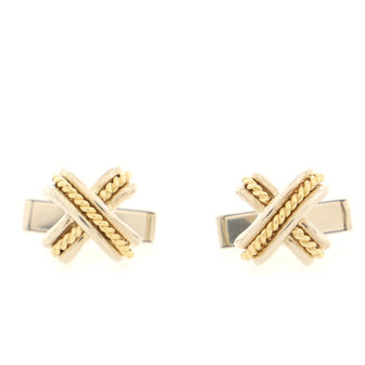 Tiffany & Co. X Crossover Cufflinks Sterling Silver and 18K Yellow Gold