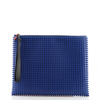 Christian Louboutin Peter Pouch Spiked Leather Medium