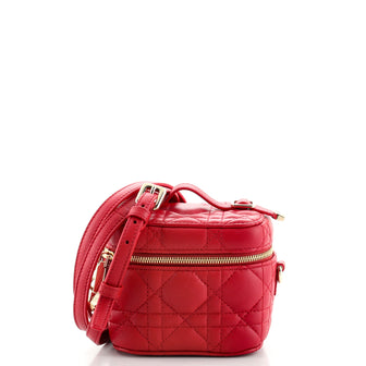 Christian Dior Lady Dior Vanity Case Cannage Quilt Lambskin Micro