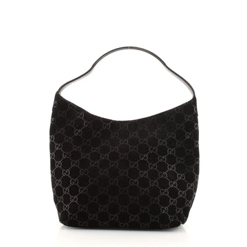 Gucci Open Hobo GG Suede Small