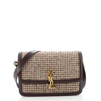 Saint Laurent Solferino Bag Tweed with Leather Medium