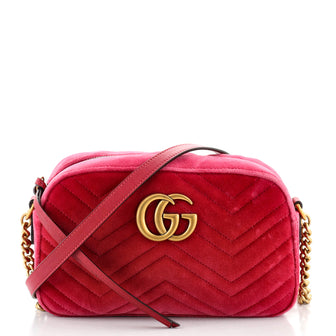 Gucci GG Marmont Shoulder Bag Matelasse Velvet Small