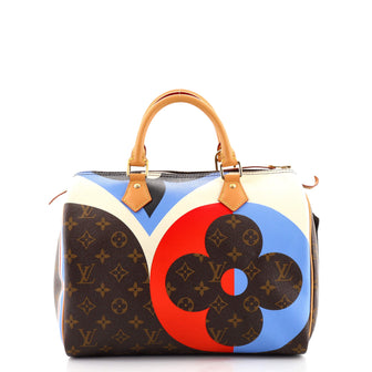 Louis Vuitton Speedy Bandouliere Bag Limited Edition Game On Monogram Canvas 30