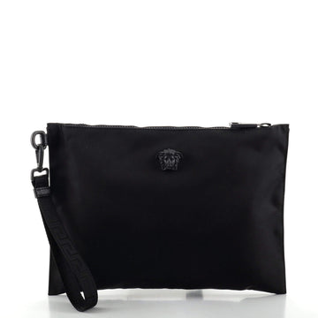 Versace Palazzo Medusa Wristlet Pouch Nylon Medium