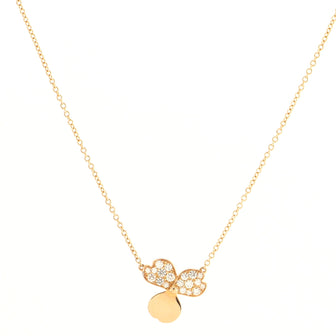 Tiffany & Co. Paper Flowers Pendant Necklace 18K Rose Gold and Diamonds Small