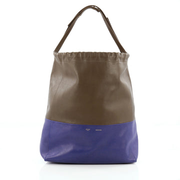 Celine Bicolor Drawstring Cabas Tote Leather