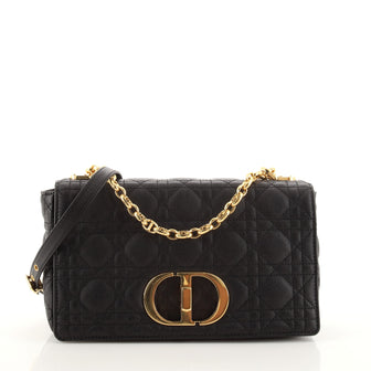 Christian Dior Caro Bag Cannage Quilt Calfskin Medium