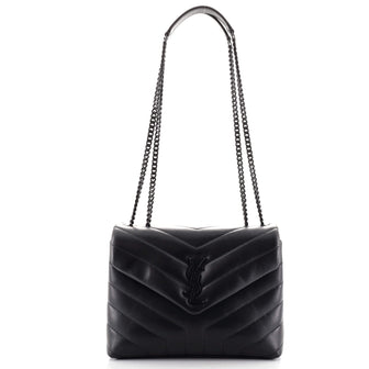 Saint Laurent LouLou Shoulder Bag Matelasse Chevron Leather Small
