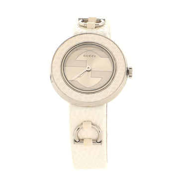Gucci U-Play Quartz Watch Lizard with Stainless Steel 27