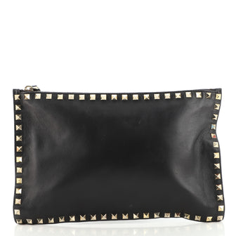 Valentino Rockstud Pouch Leather Large