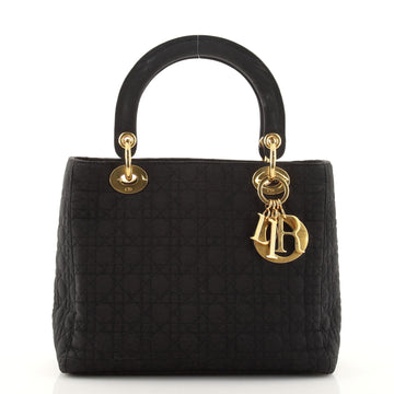Christian Dior Vintage Lady Dior Bag Cannage Quilt Nylon Medium
