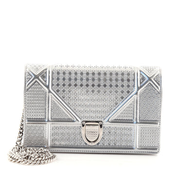 Christian Dior Diorama Wallet on Chain Cannage Embossed Calfskin