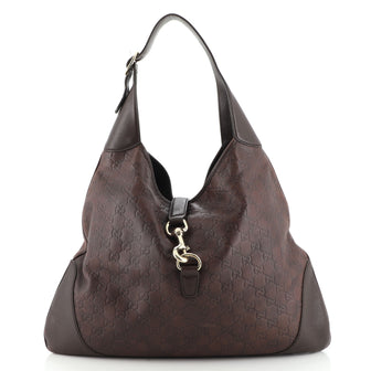 Gucci Jackie O Bag Guccissima Leather Large