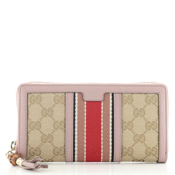 Gucci Rania Web Zip Around Wallet GG Canvas
