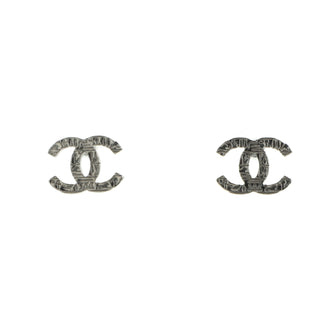 Chanel Paris-New York CC Stud Earrings Metal
