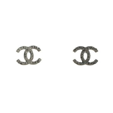 Chanel Paris-New York CC Stud Earrings Metal