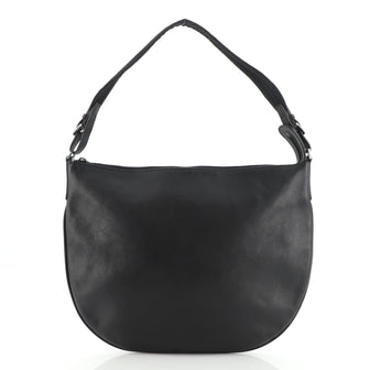 Gucci Vintage Web Half Moon Shoulder Bag Leather Medium
