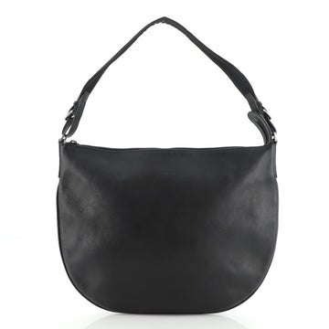 Gucci Vintage Web Half Moon Shoulder Bag Leather Medium