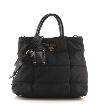 Prada Convertible Tote Quilted Tessuto Medium
