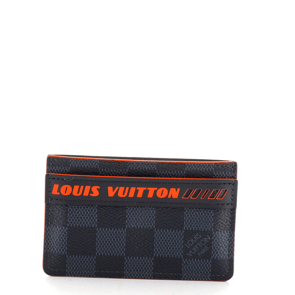 LOUIS VUITTON Damier Cobalt America's Cup Regatta Ribbon Card Holder 727607