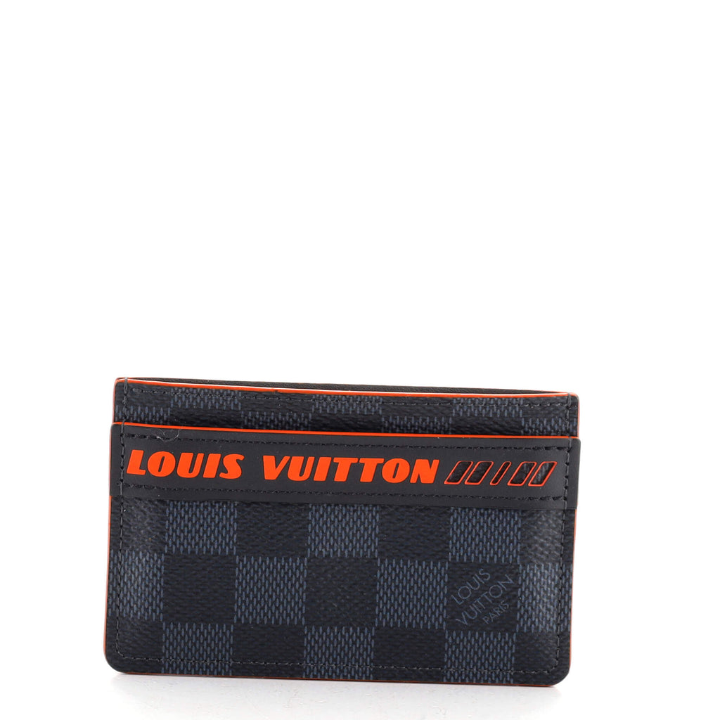 louis vuitton limited edition card holder Louis Vuitton Card Holder Limited Edition Damier Cobalt Race 128807