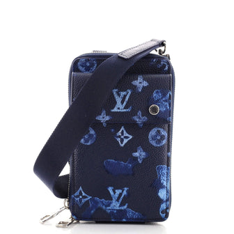 Louis Vuitton Phone Pouch Limited Edition Monogram Watercolor Leather
