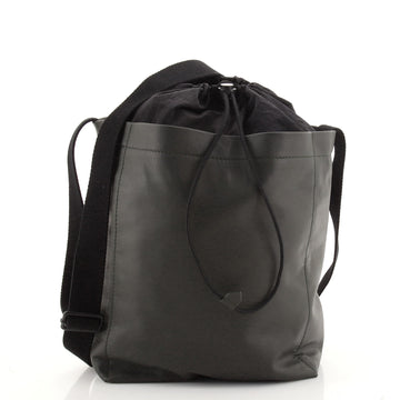Bottega Veneta Drawstring Crossbody Bag Leather with Nylon