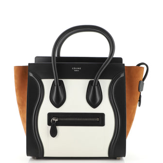 Celine Tricolor Luggage Bag Leather Micro