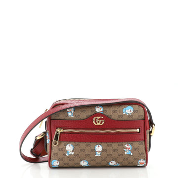 Gucci Doraemon Crossbody Bag Printed Mini GG Coated Canvas Mini