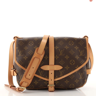 Louis Vuitton Saumur Handbag Monogram Canvas 30