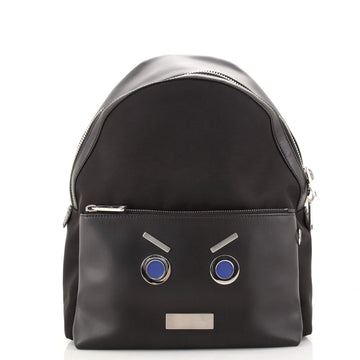 Fendi Faces Backpack Nylon and Leather