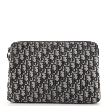Christian Dior Wristlet Clutch Oblique Canvas