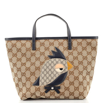 Gucci Children's Tote GG Canvas with Applique Small