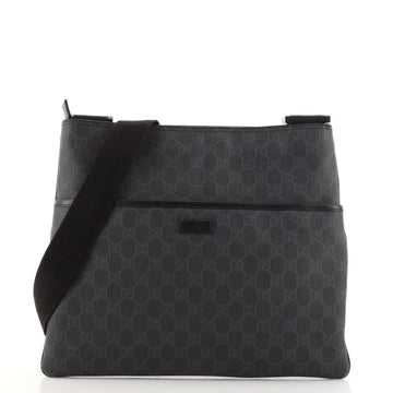Gucci Flat Messenger Bag GG Coated Canvas Large